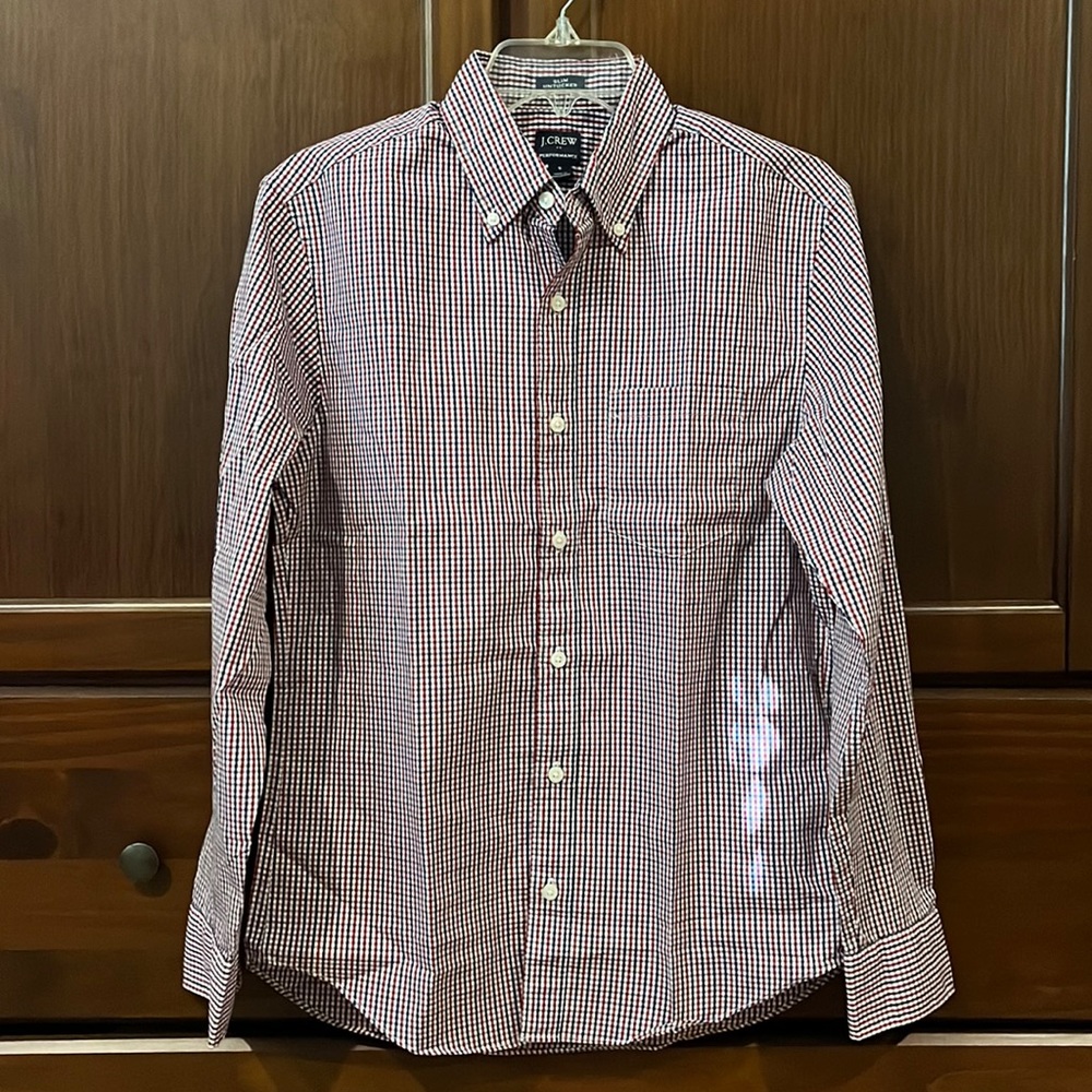 NWOT J. Crew Slim Untucked Flex Performance Casual Shirt